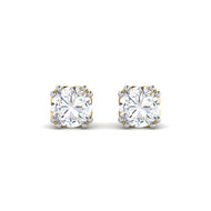 Lab Grown Diamond Silver Earrings