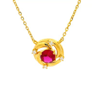 Lab Grown Diamond Colorstone Necklaces