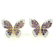 Lab Grown Diamond Colorstone Earrings