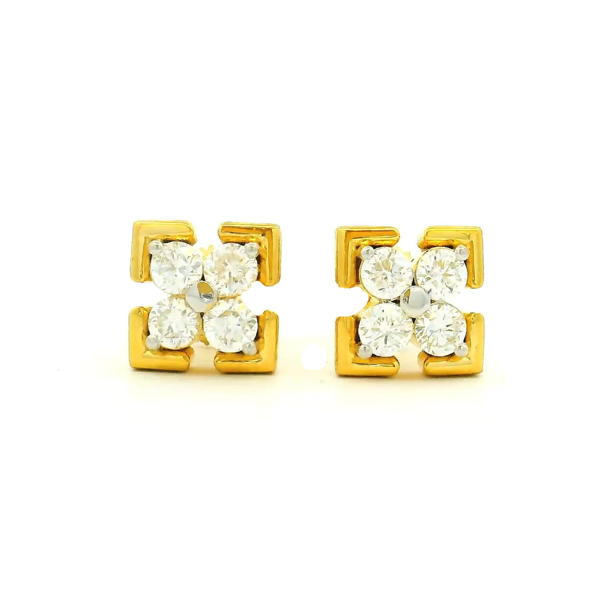 Gold & Lab Grown Diamond Earrings