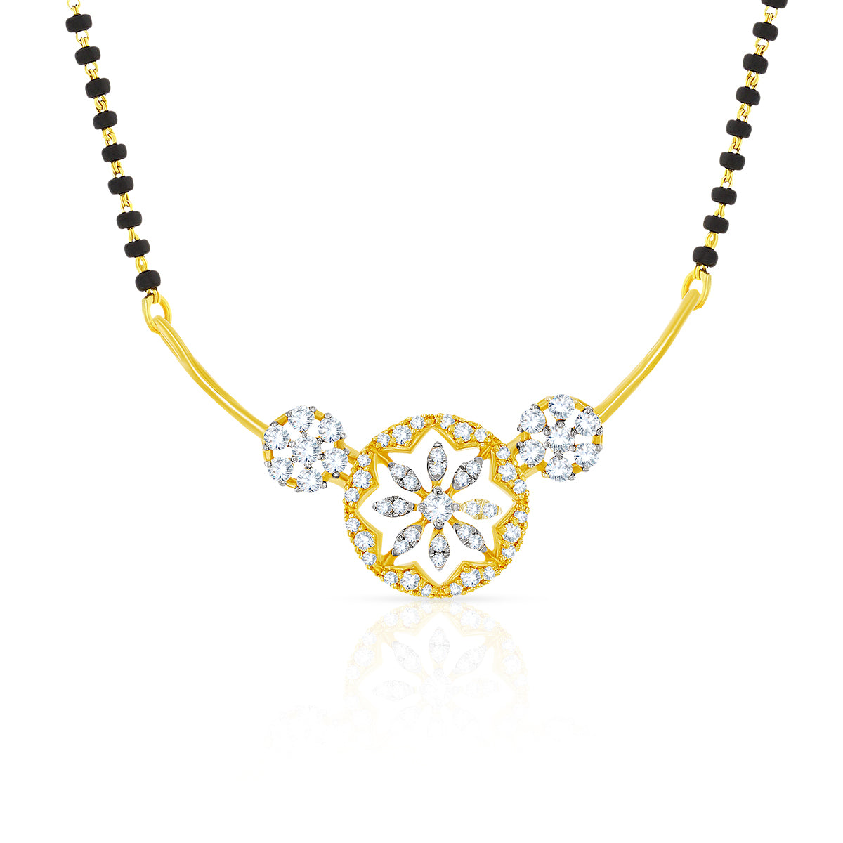Illuminating Blossom 18K Diamond Short Mangalsutra