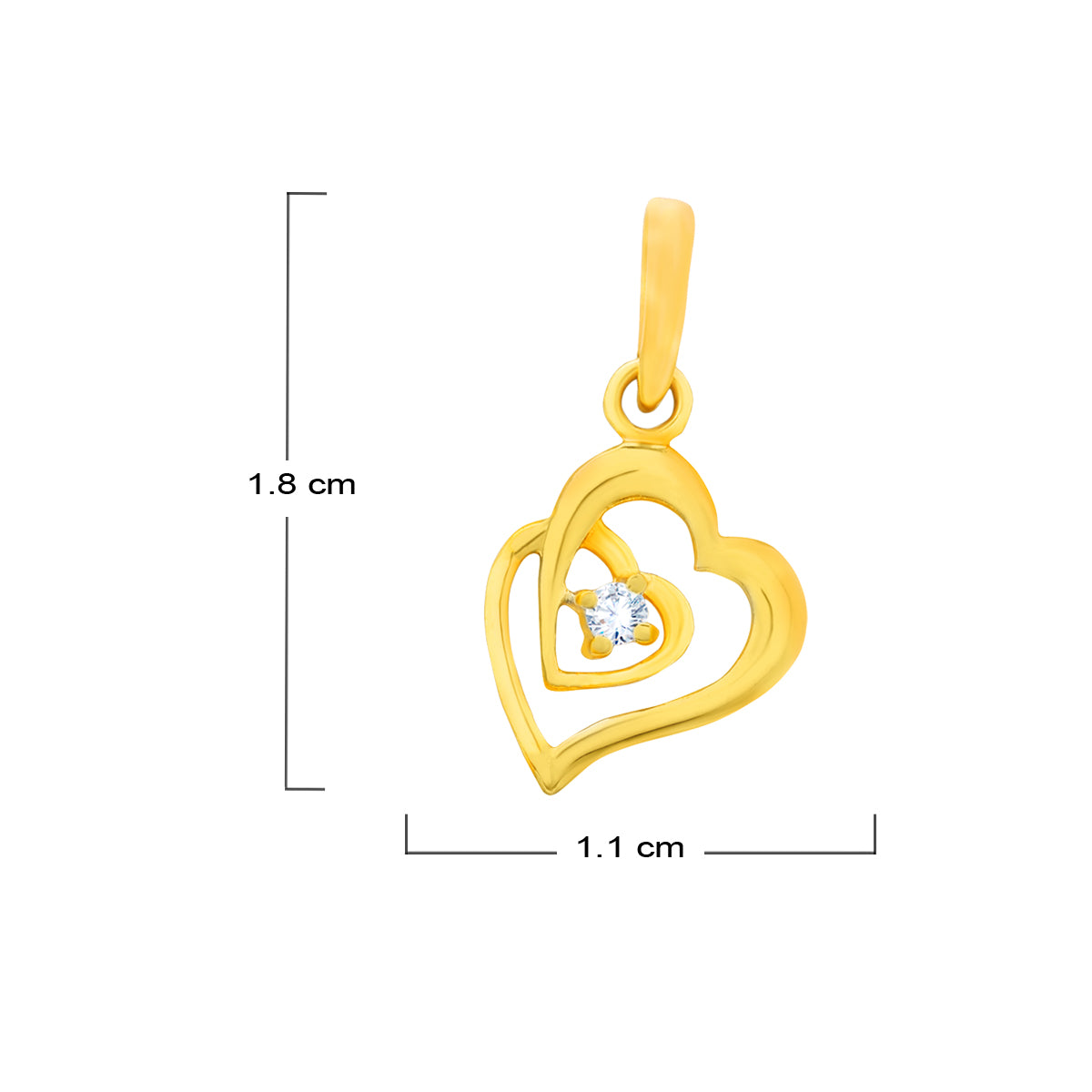 Gleaming Hearts Diamond Pendant