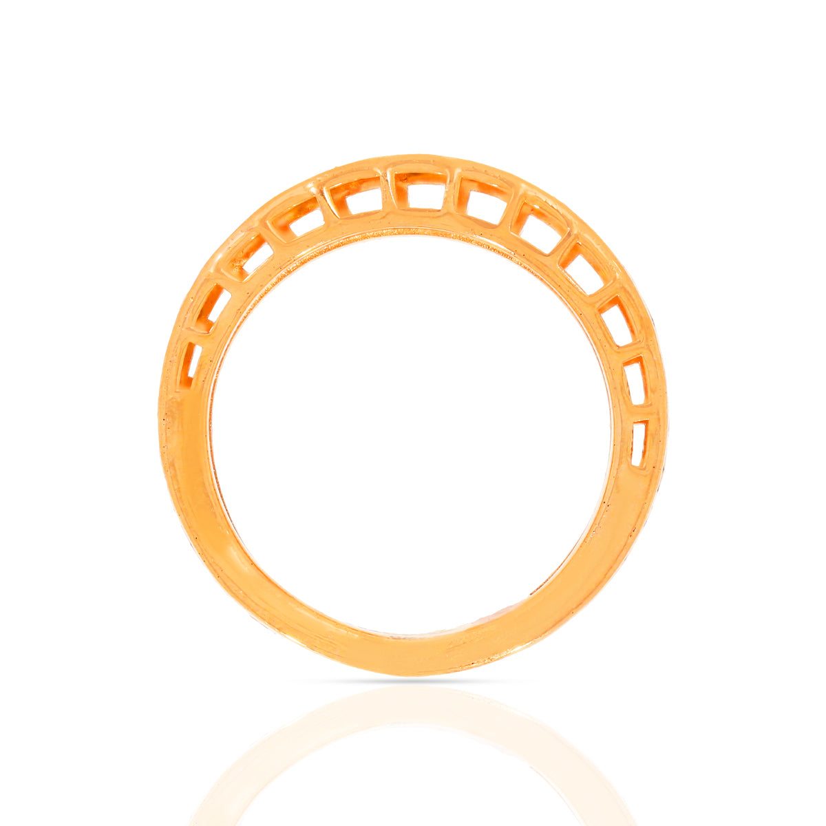 Rosy Graceful Mesh 22K Gold Ring