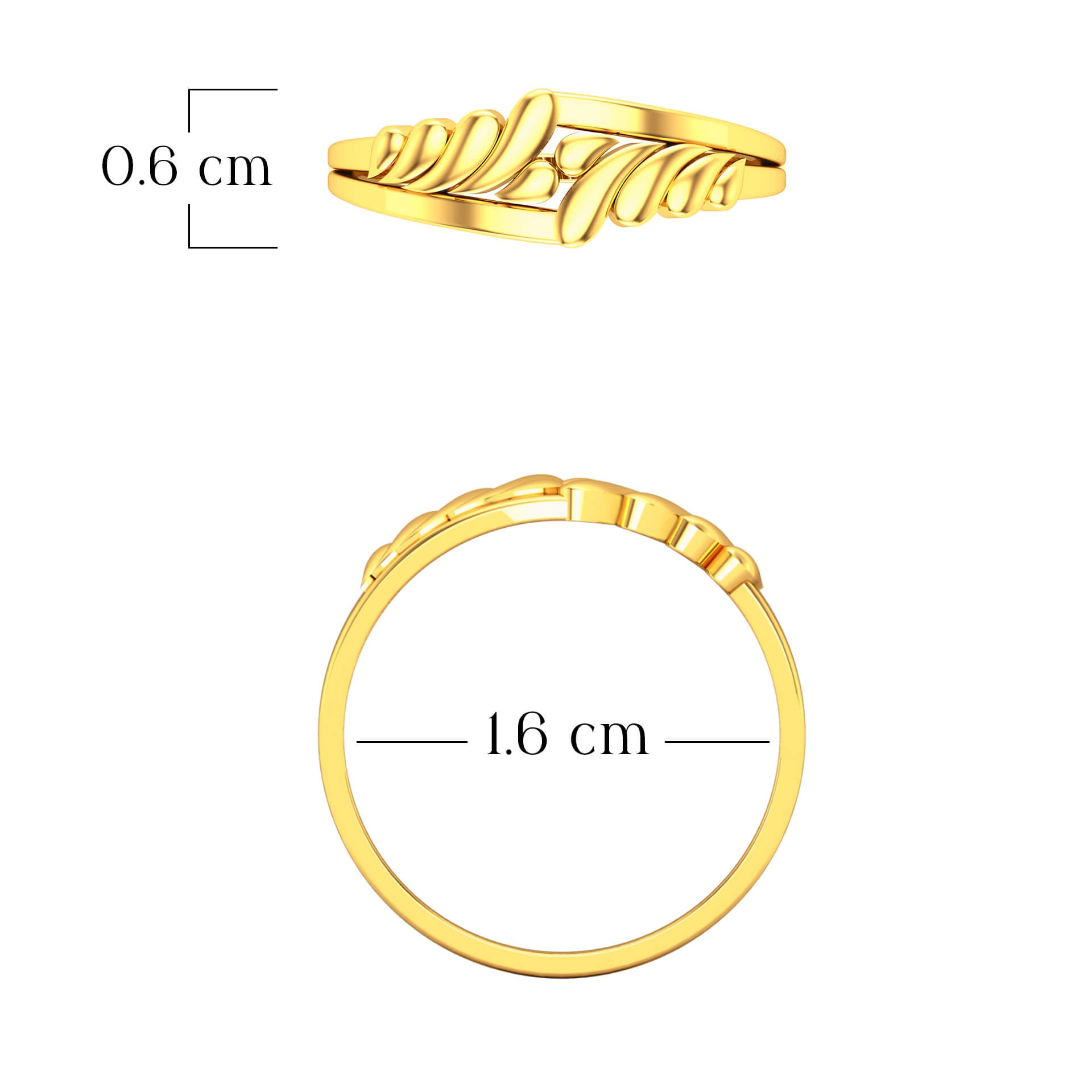 Enchanting Shine Gold Women Ring