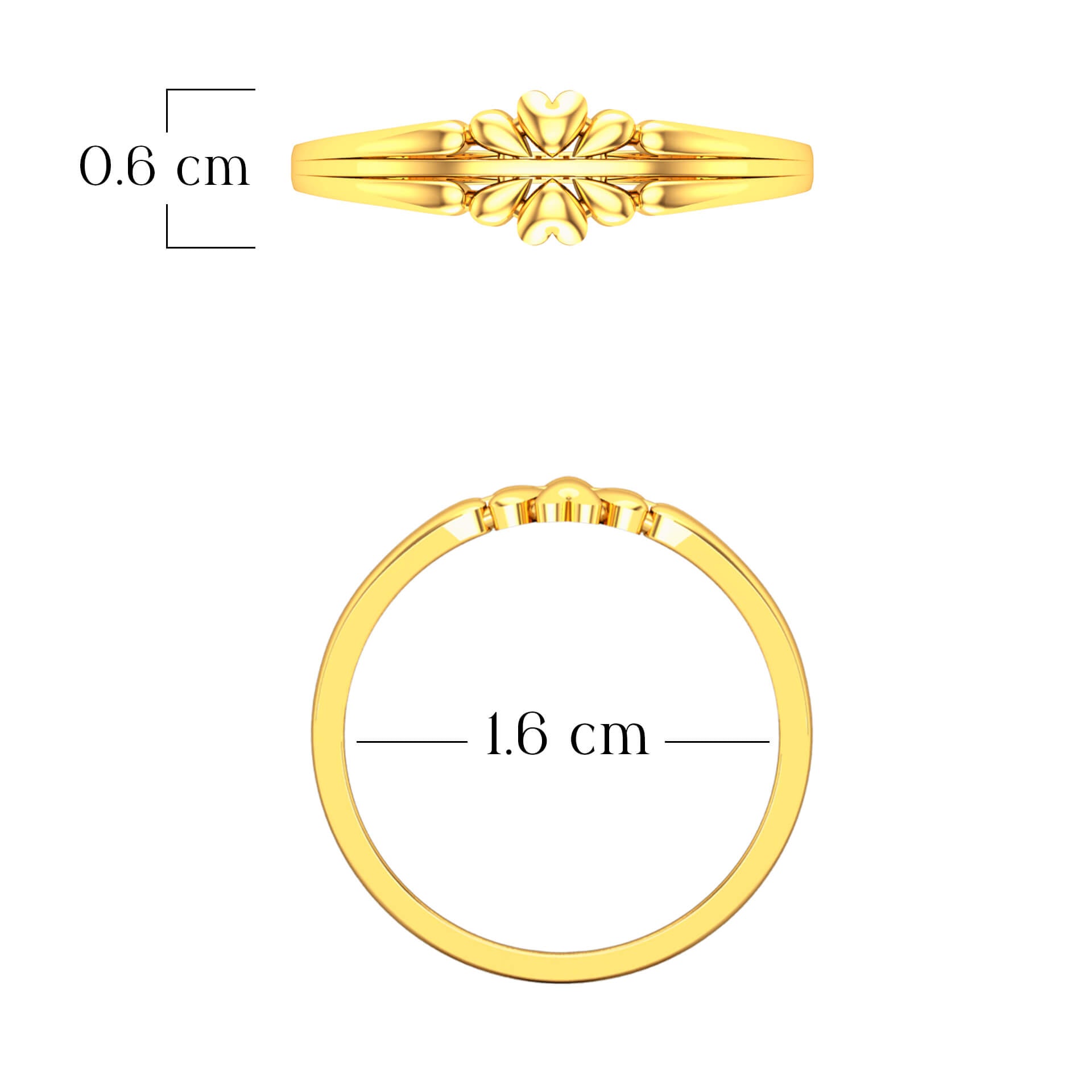 Captivating Grace Gold Ring for Women