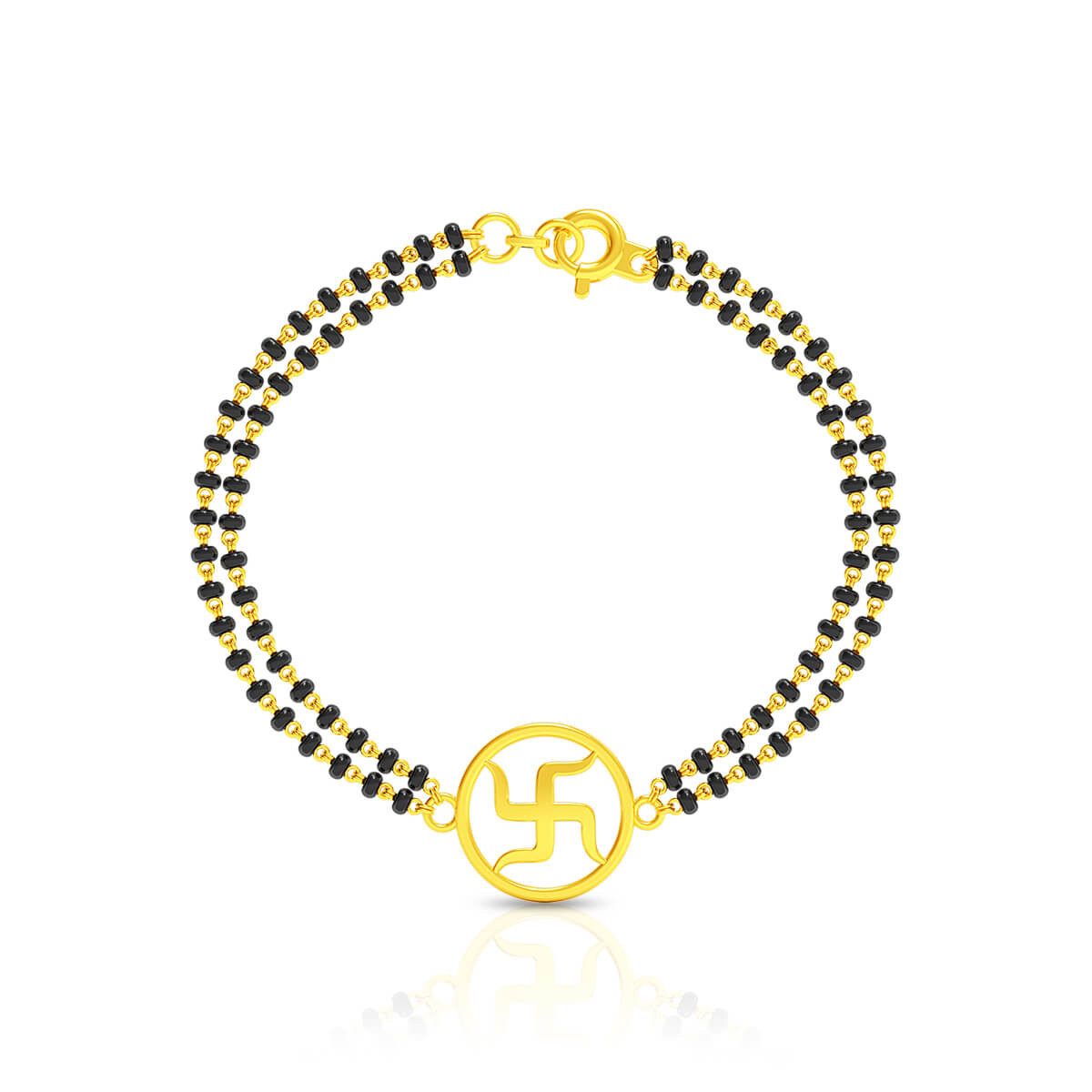 Sacred Swastik Gold Bracelet