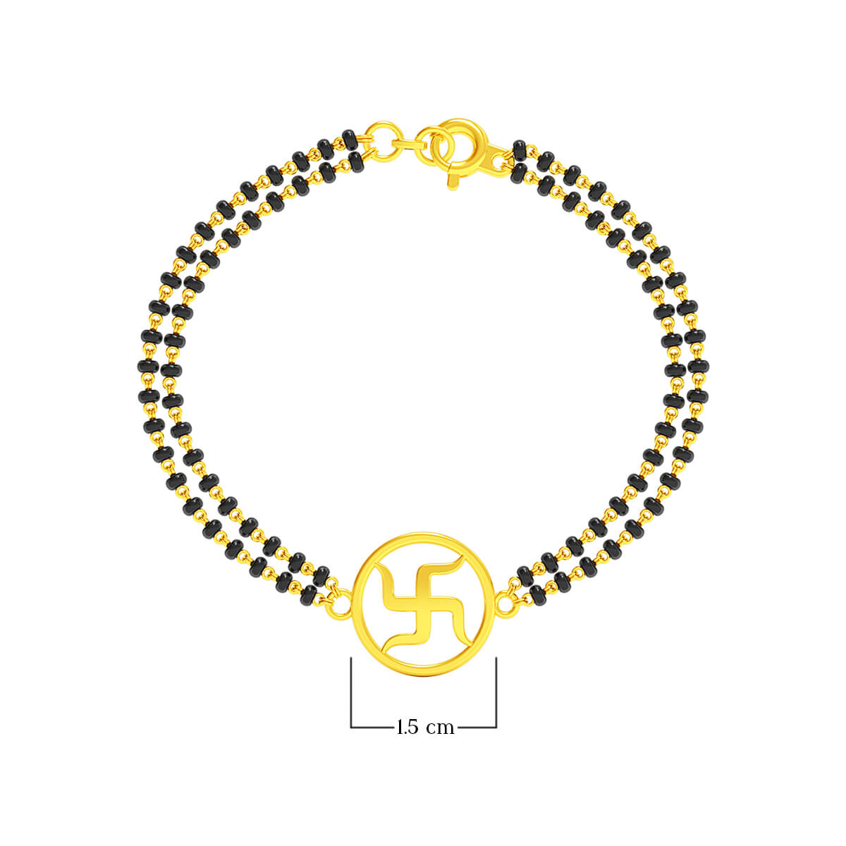 Sacred Swastik Gold Bracelet