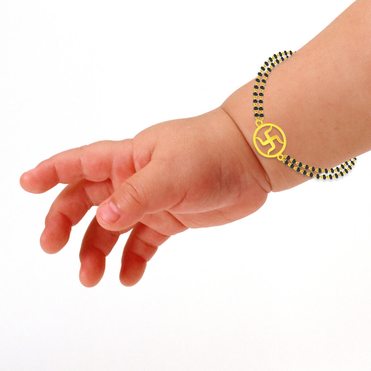 Sacred Swastik Gold Bracelet