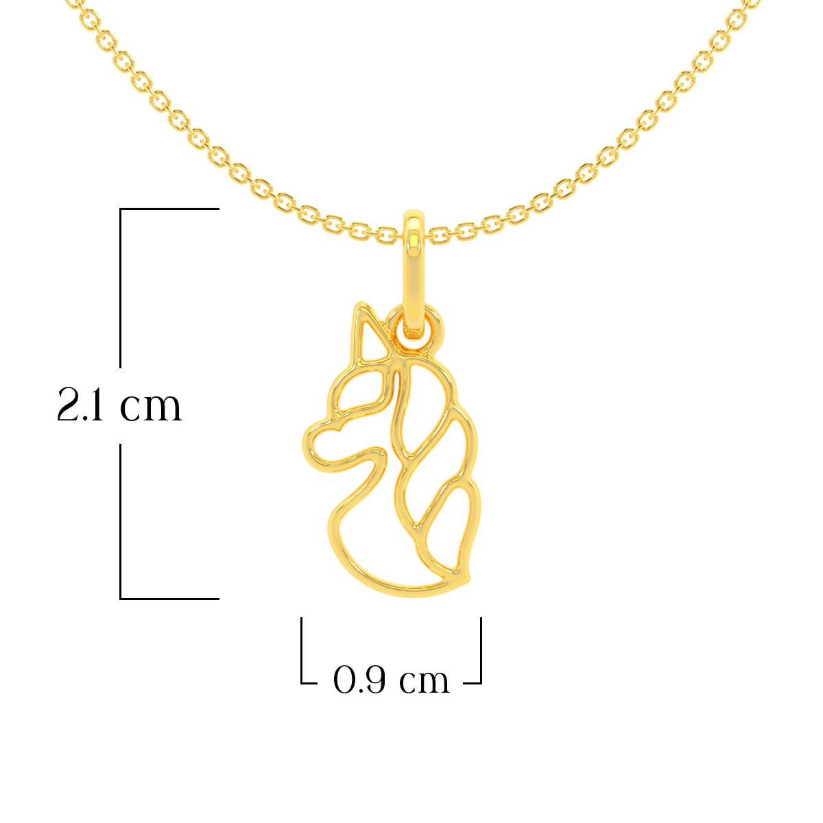 Charming Unicorn 18K Gold Locket for Kids