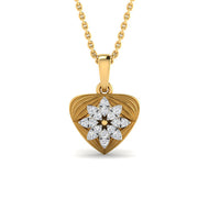 Lustrous Gleam 9K Diamond Heart Pendant