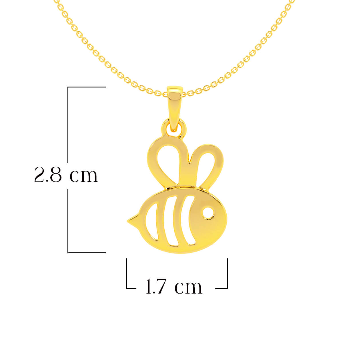 Bumble Bee 18K Gold Locket for Kids