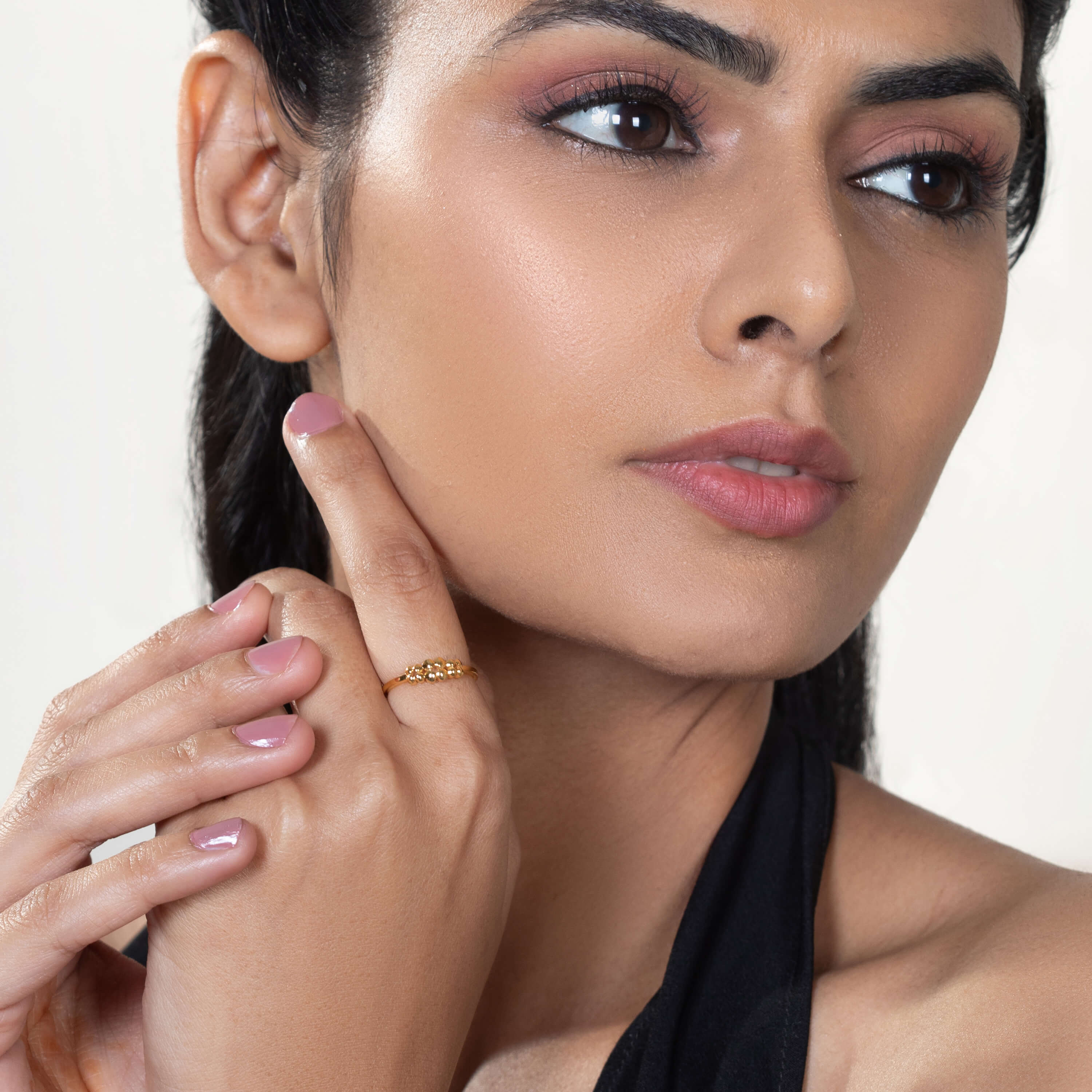 Serene Charm 18K Gold Ring