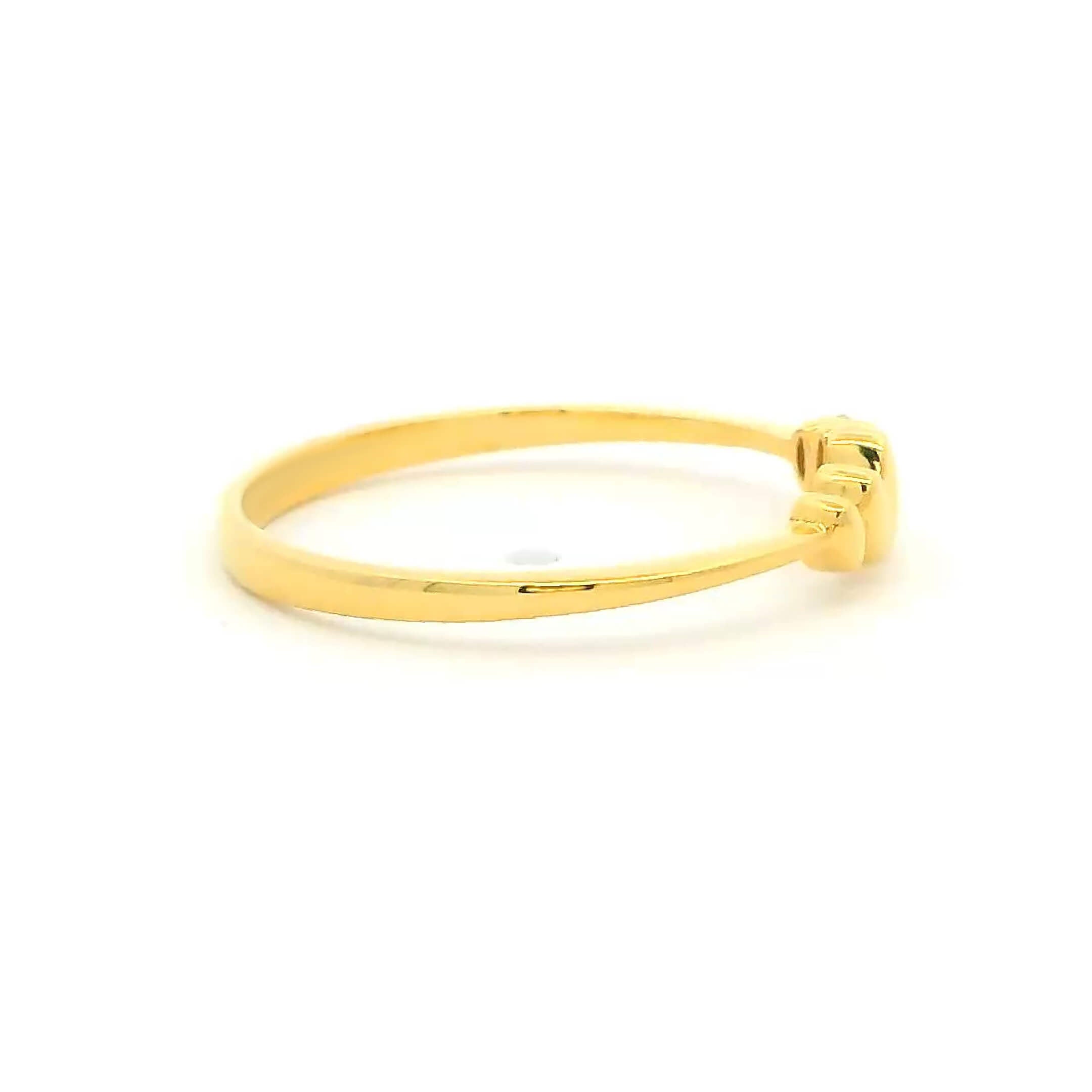 Stylish Glimmer 14K Gold Ring