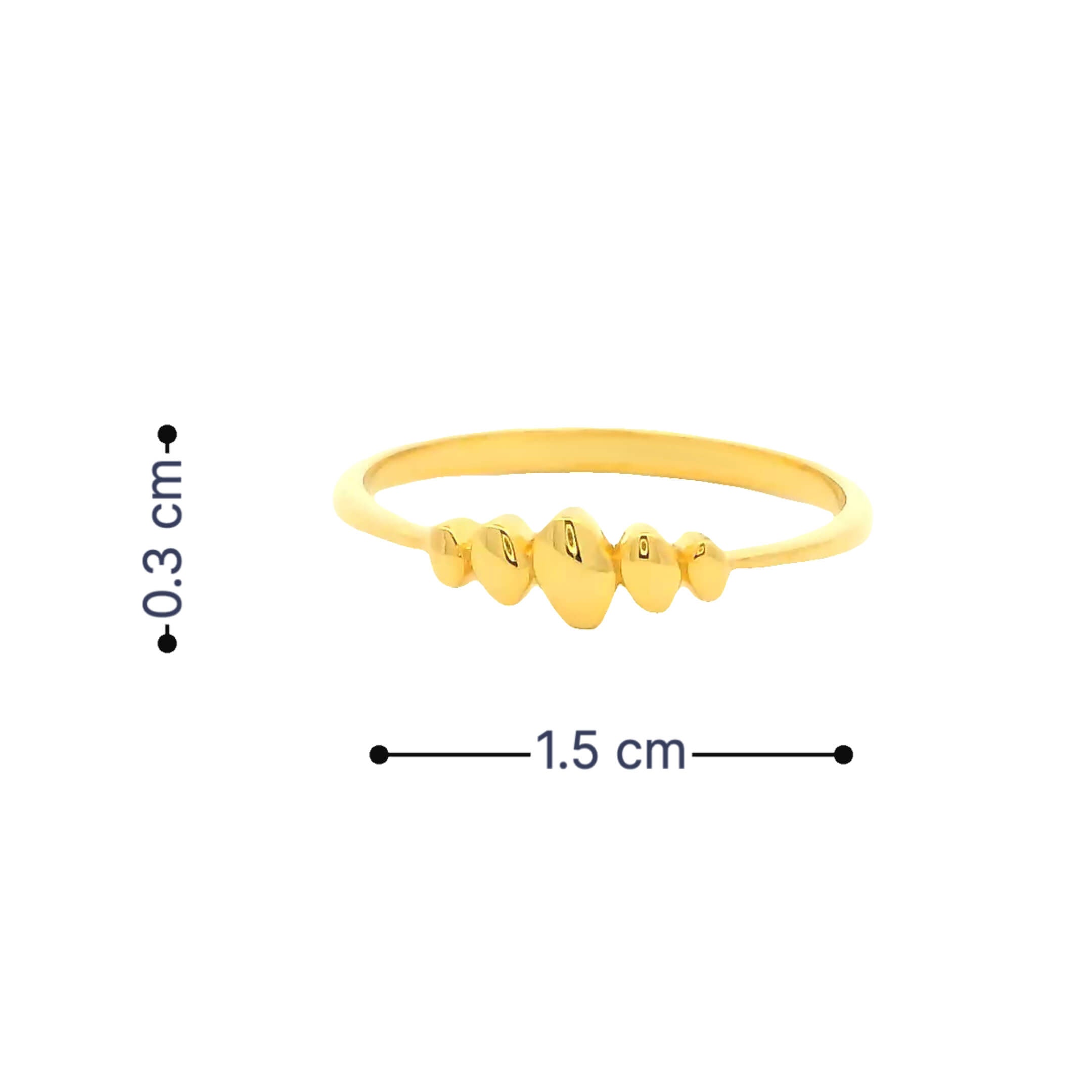 Stylish Glimmer 14K Gold Ring