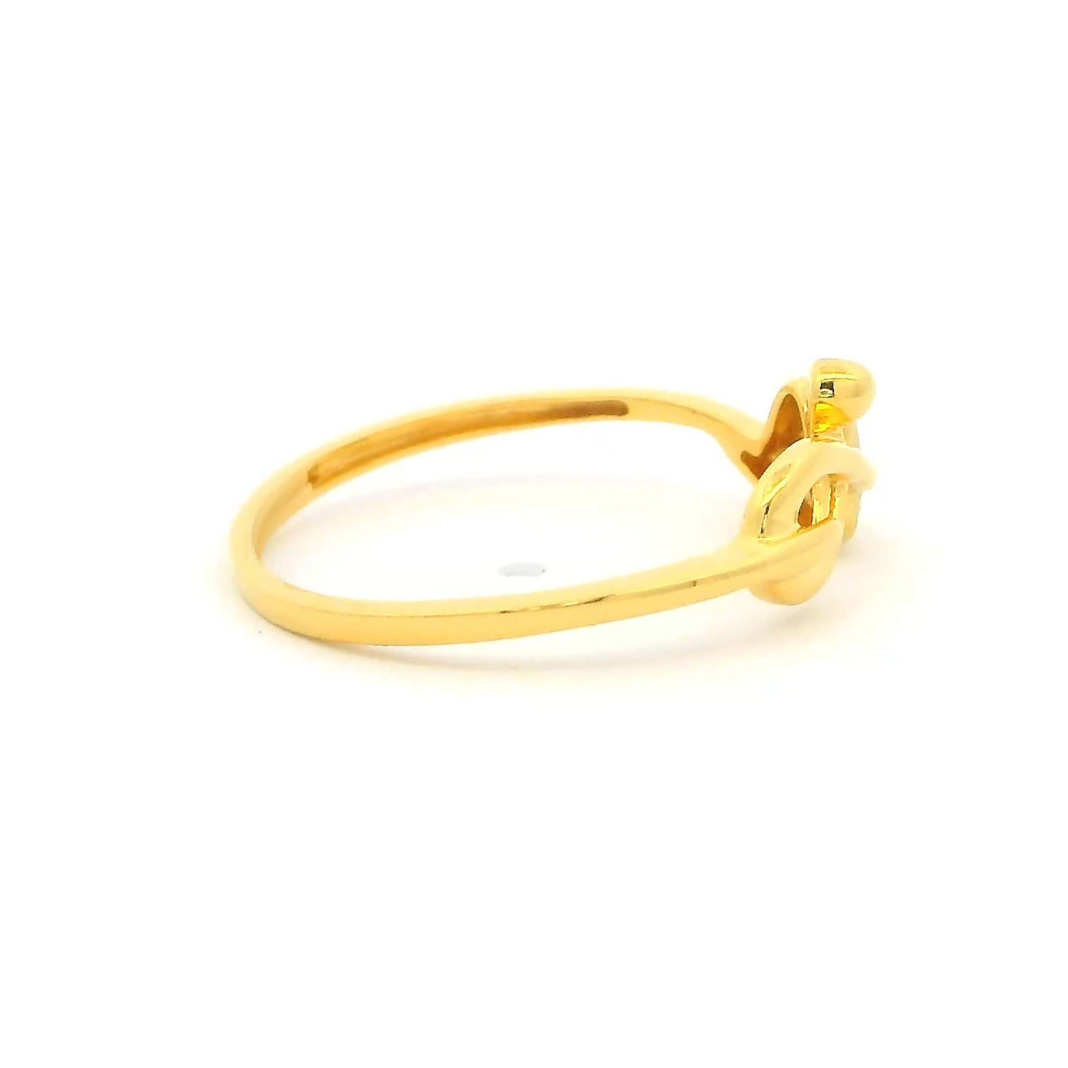 Captivating Swirl Gold Leafy Ring