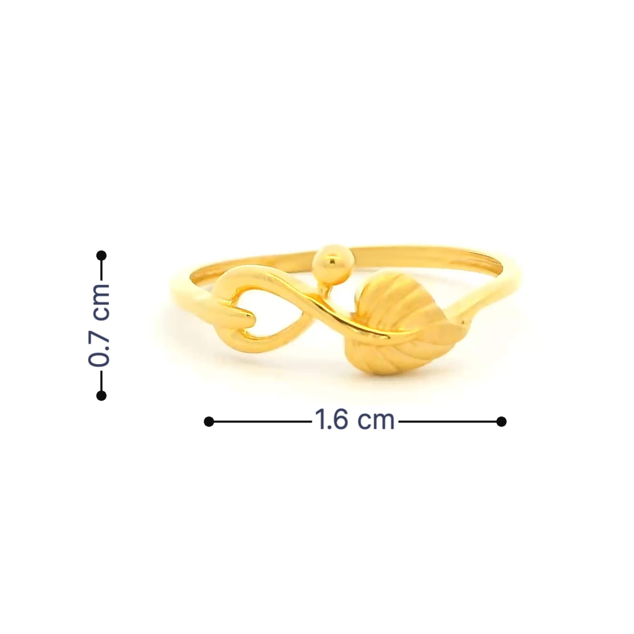 Captivating Swirl Gold Leafy Ring