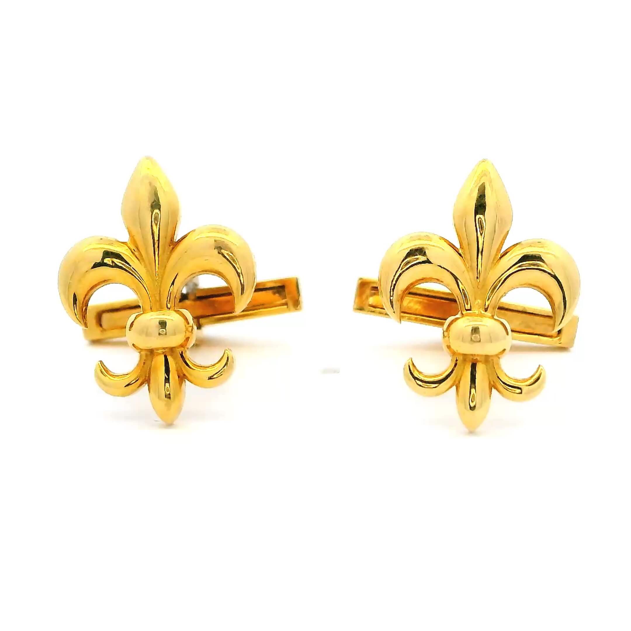 Classic Glaze 18K Gold Cufflinks for Men