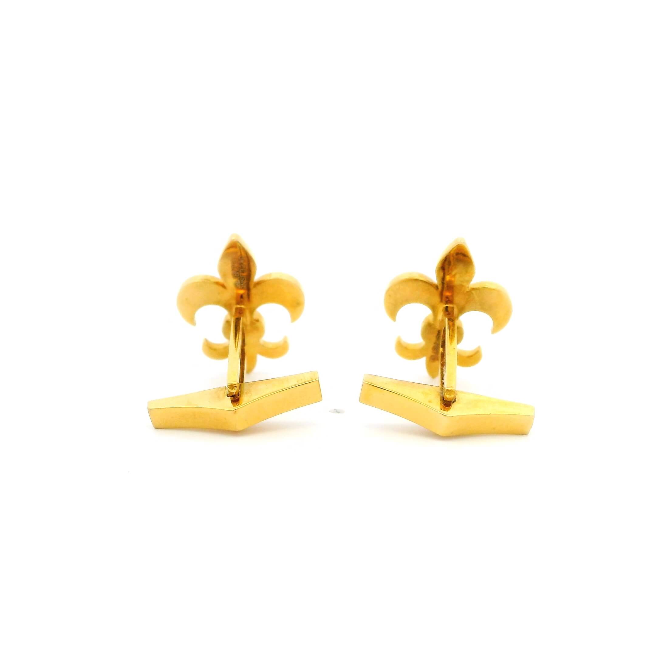 Classic Glaze 18K Gold Cufflinks for Men