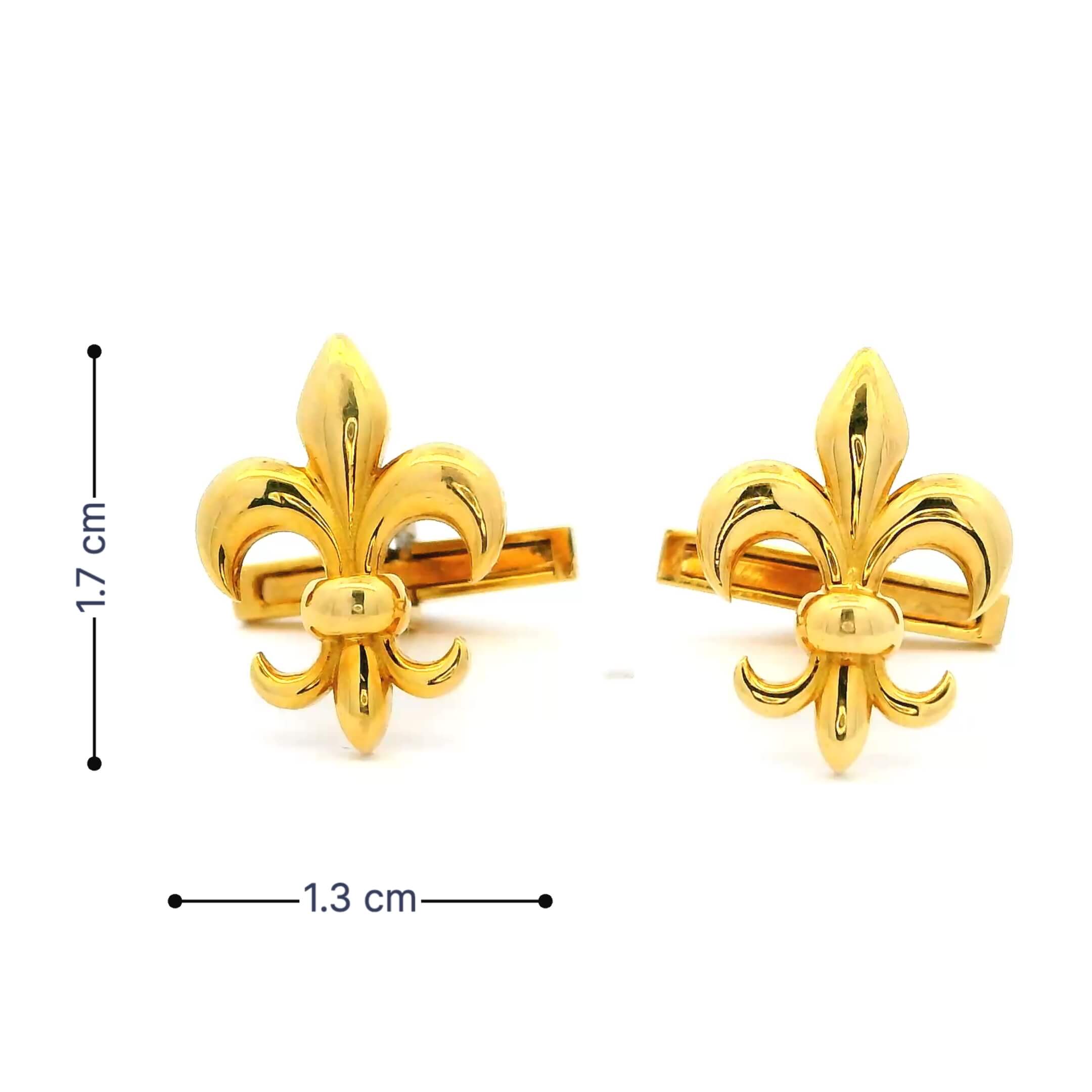 Classic Glaze 18K Gold Cufflinks for Men