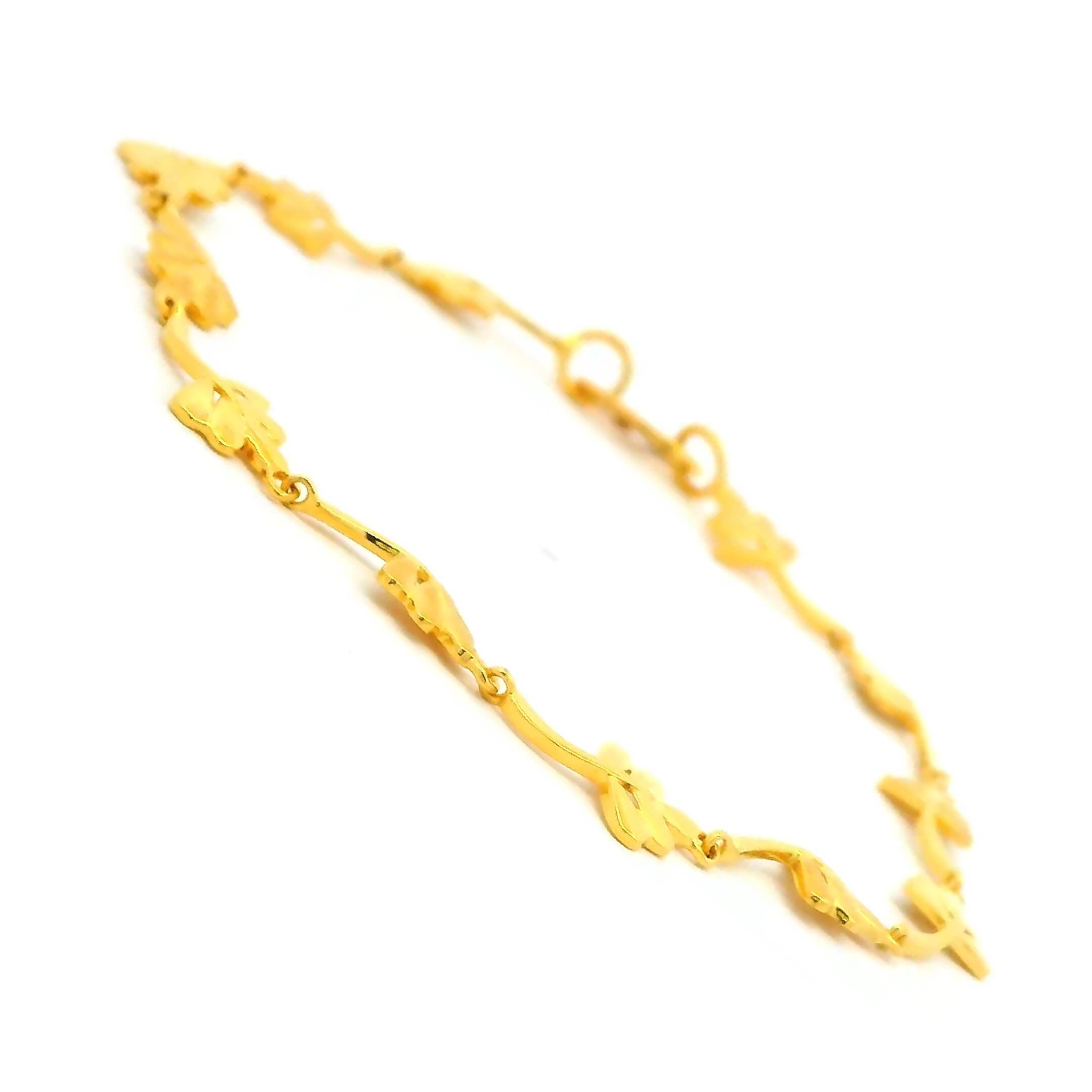 Delicate Petal Grace Gold Bracelet for Women