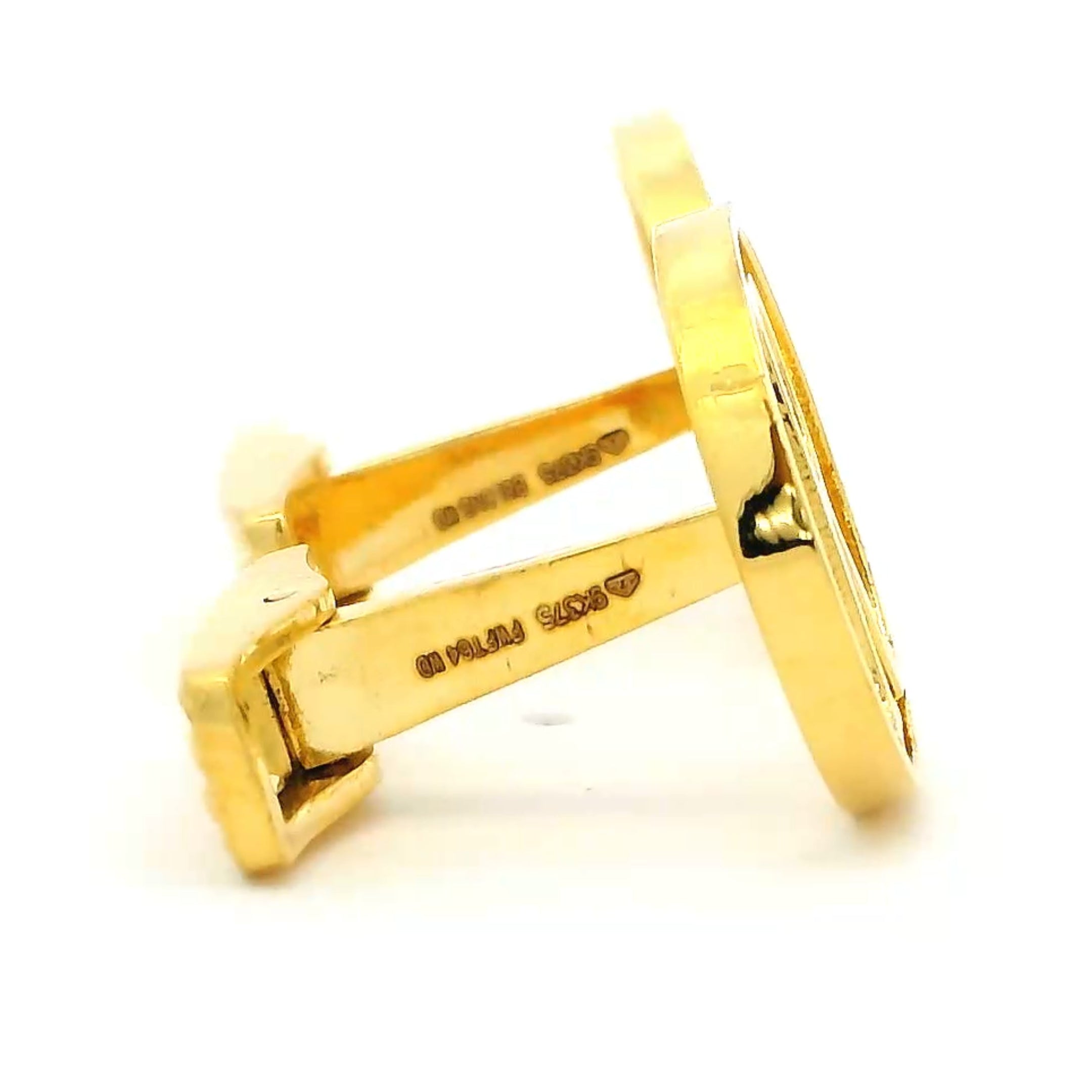 Brawny Lusture Gold Cufflinks for Men