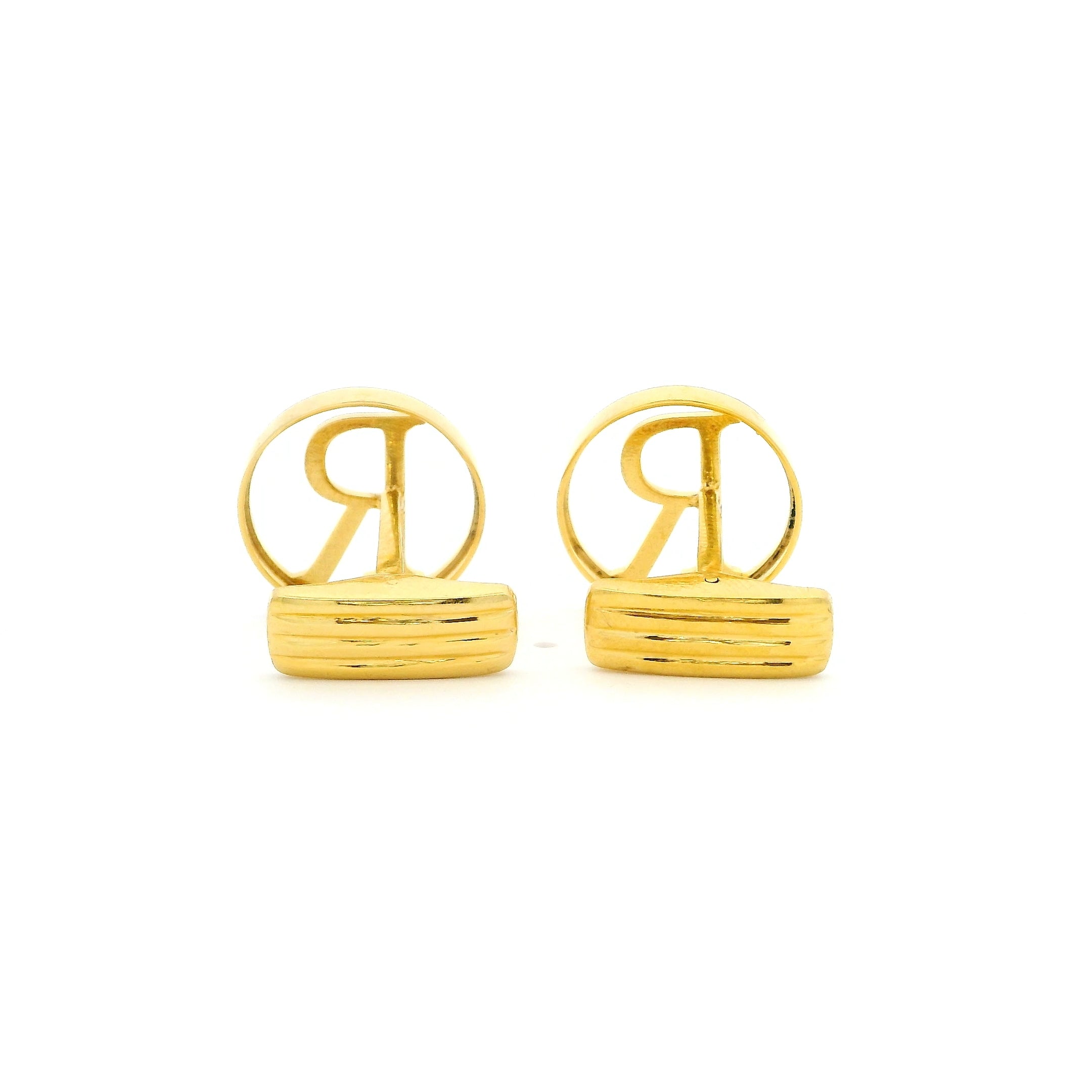 Brawny Lusture Gold Cufflinks for Men
