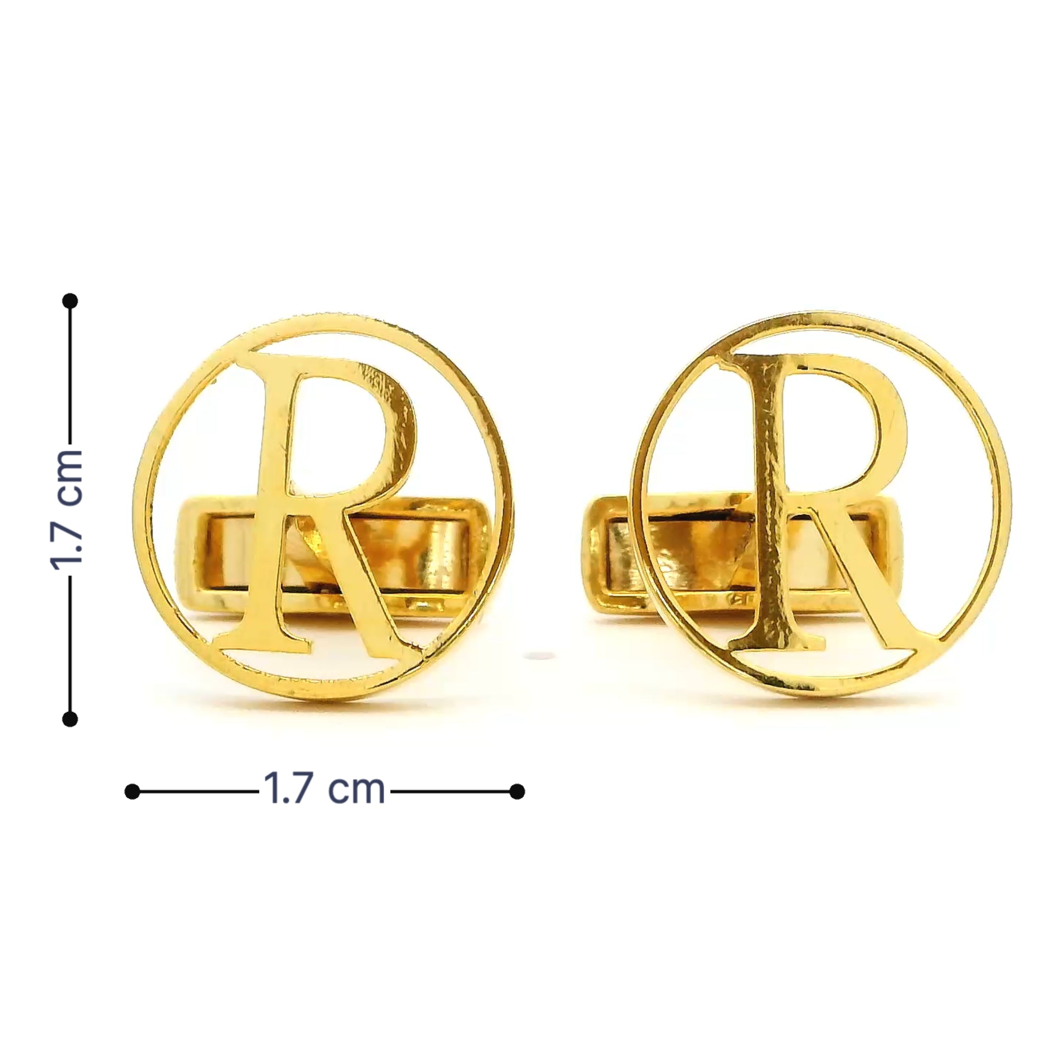 Brawny Lusture Gold Cufflinks for Men