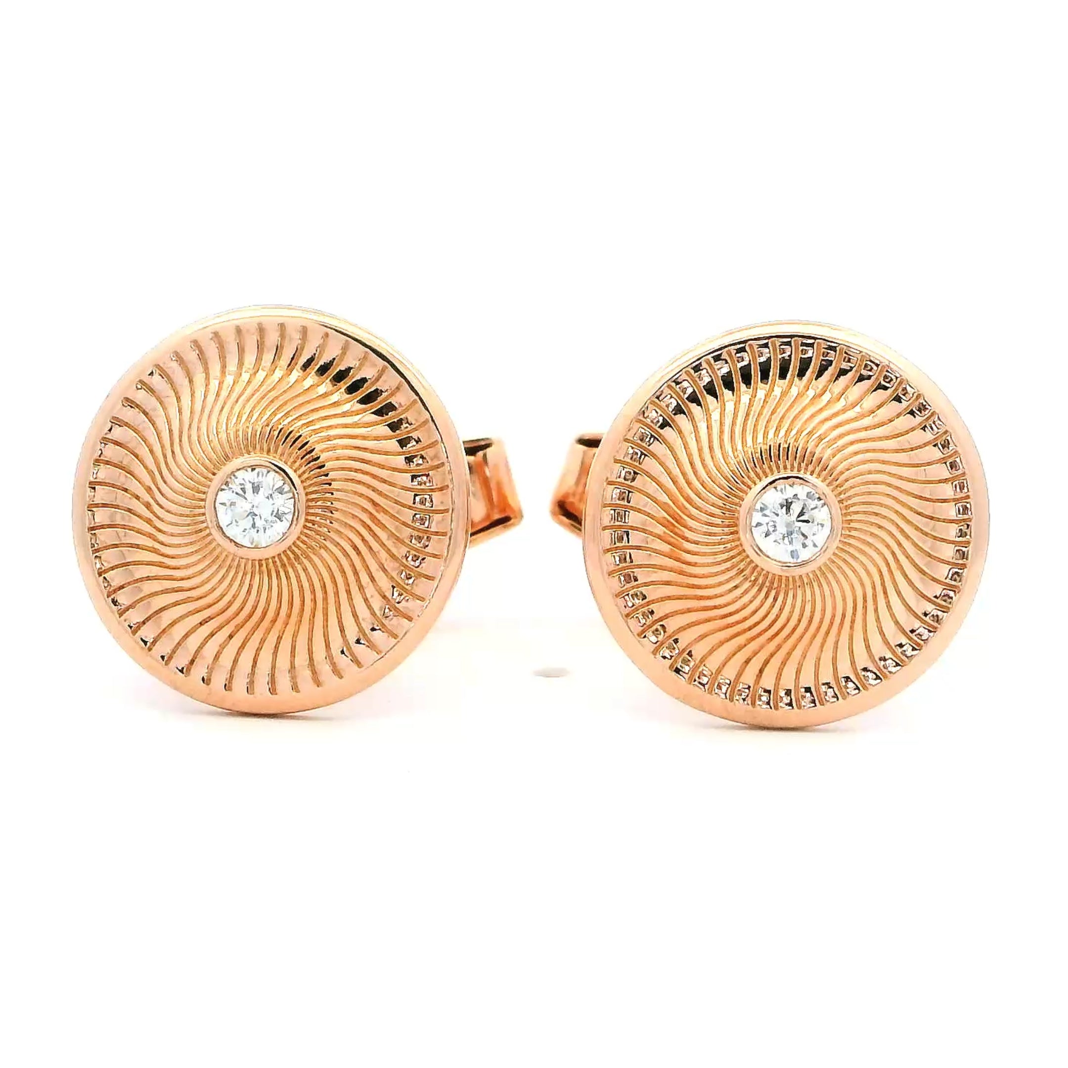 Mighty Zeal Rose Gold Cufflinks for Men
