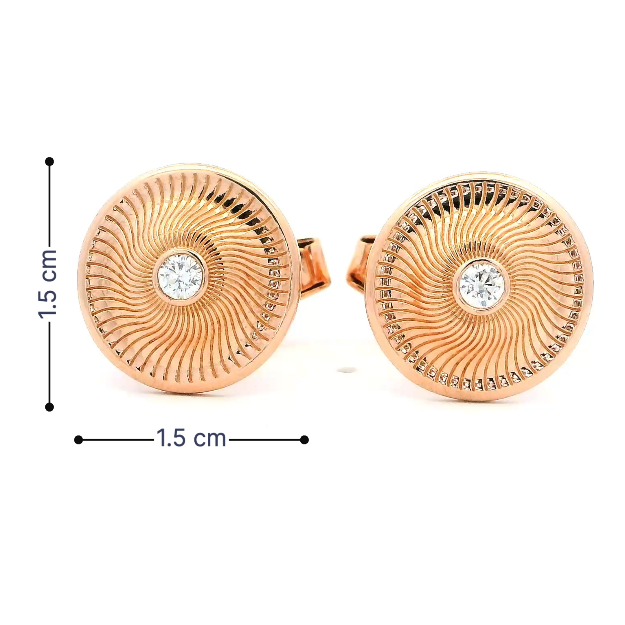 Mighty Zeal Rose Gold Cufflinks for Men