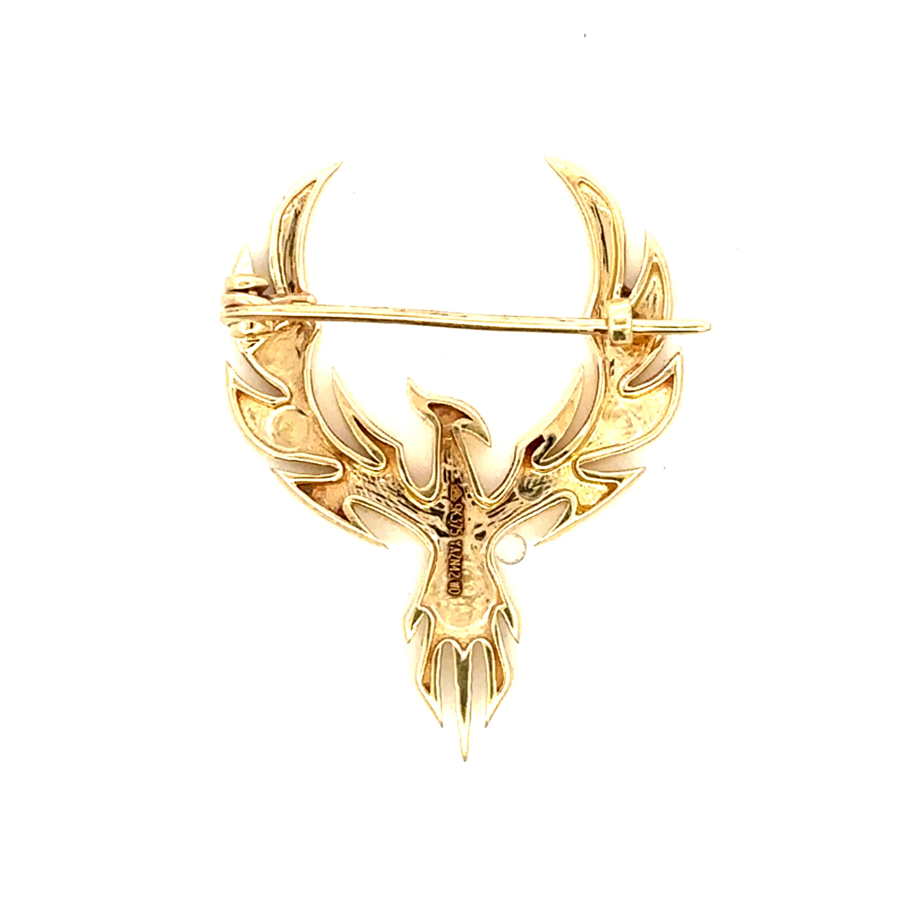 Wings of Freedom Gold Brooch for Men
