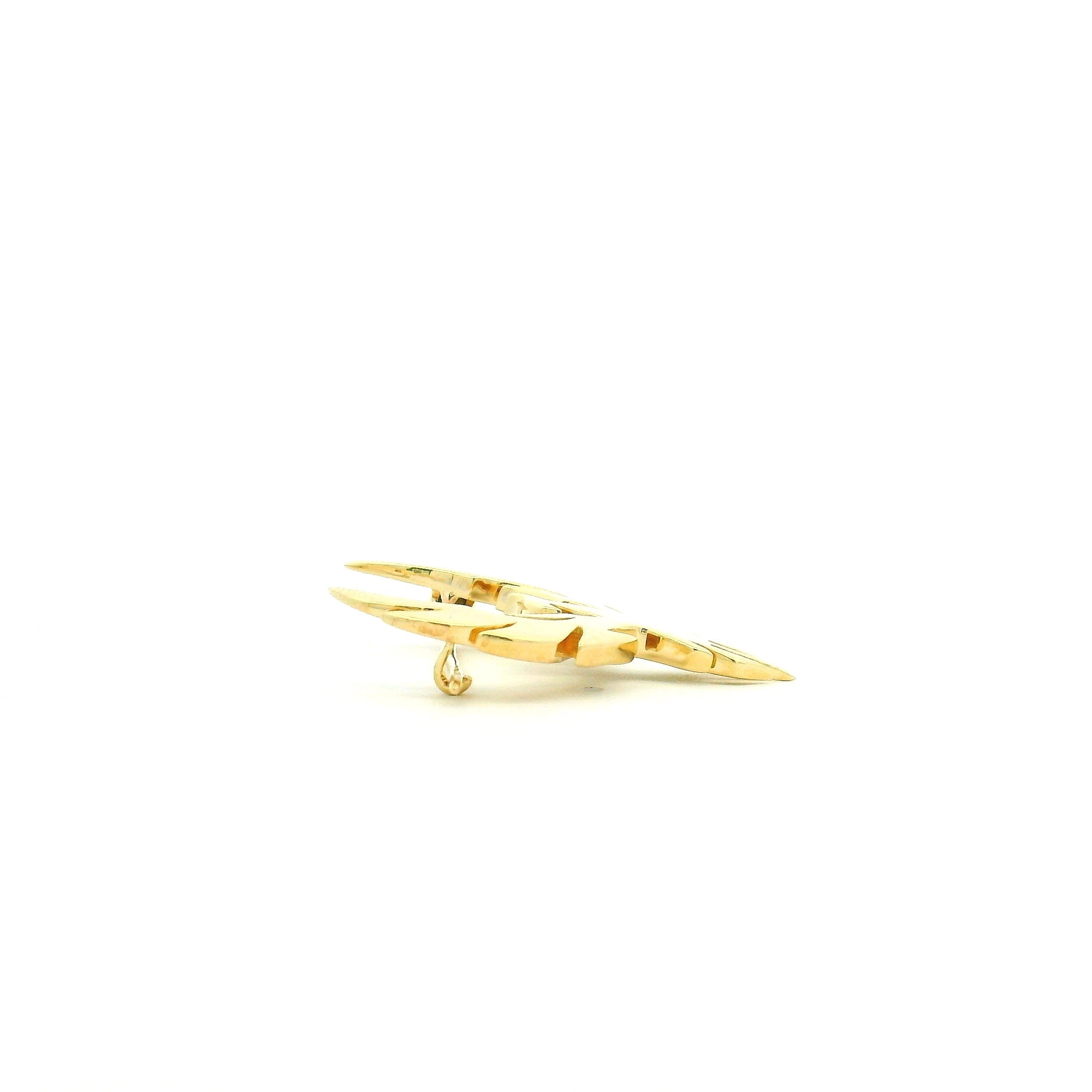 Wings of Freedom Gold Brooch for Men