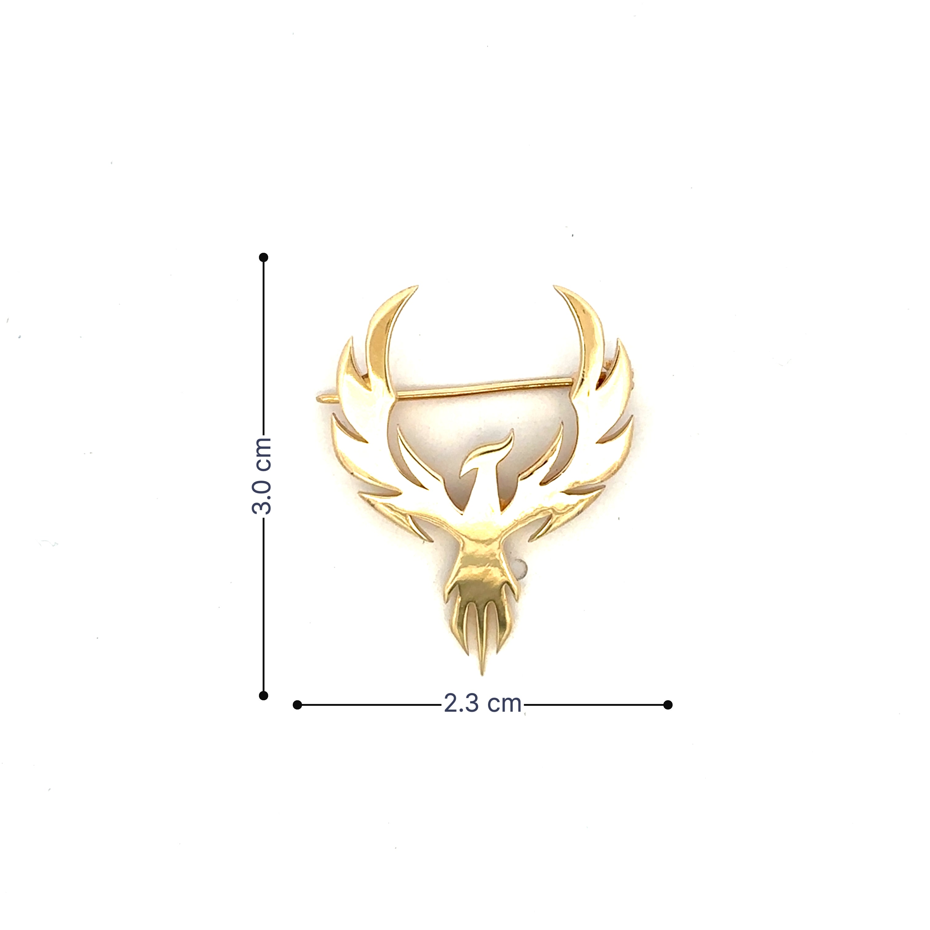 Wings of Freedom Gold Brooch for Men
