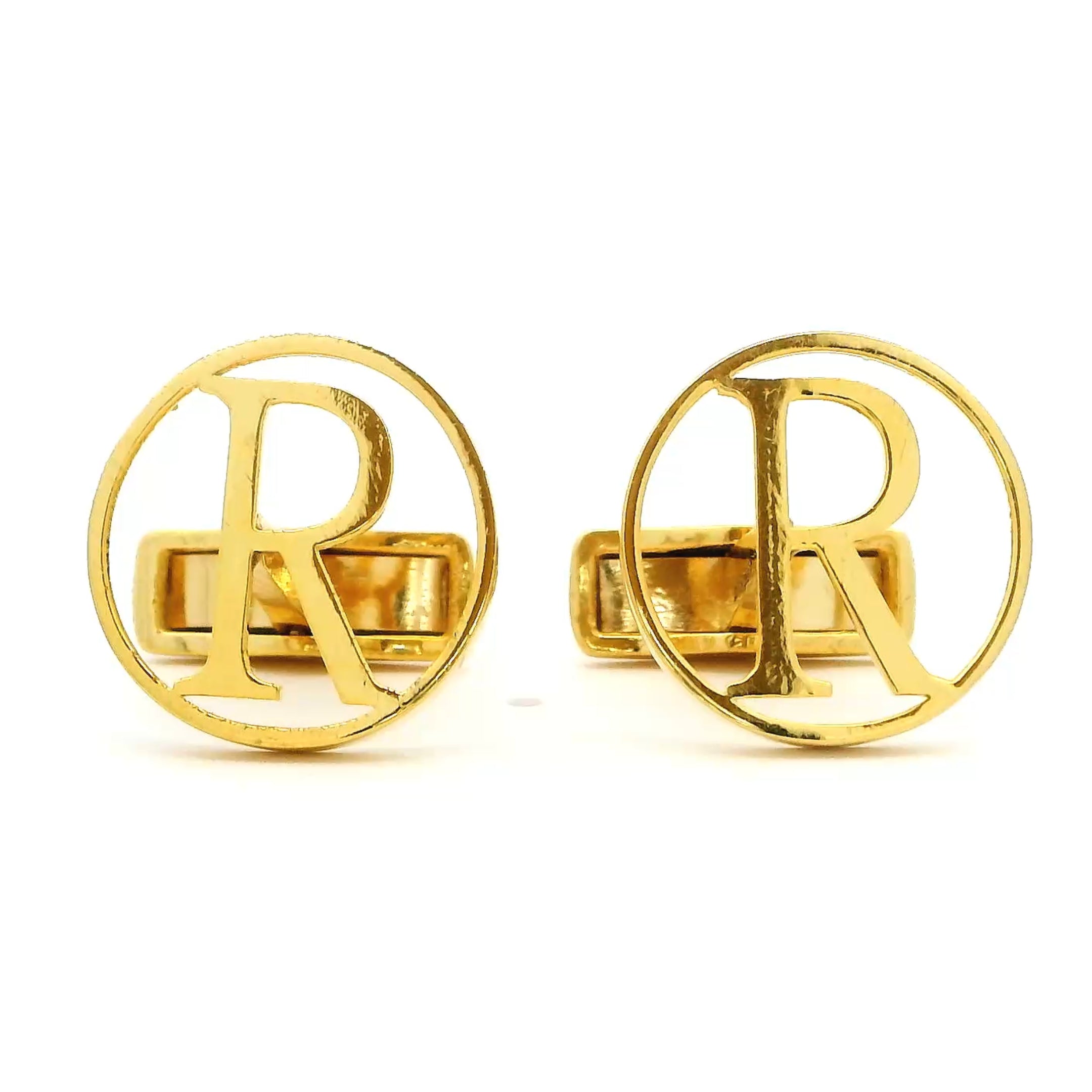 Brawny Lusture Gold Cufflinks for Men