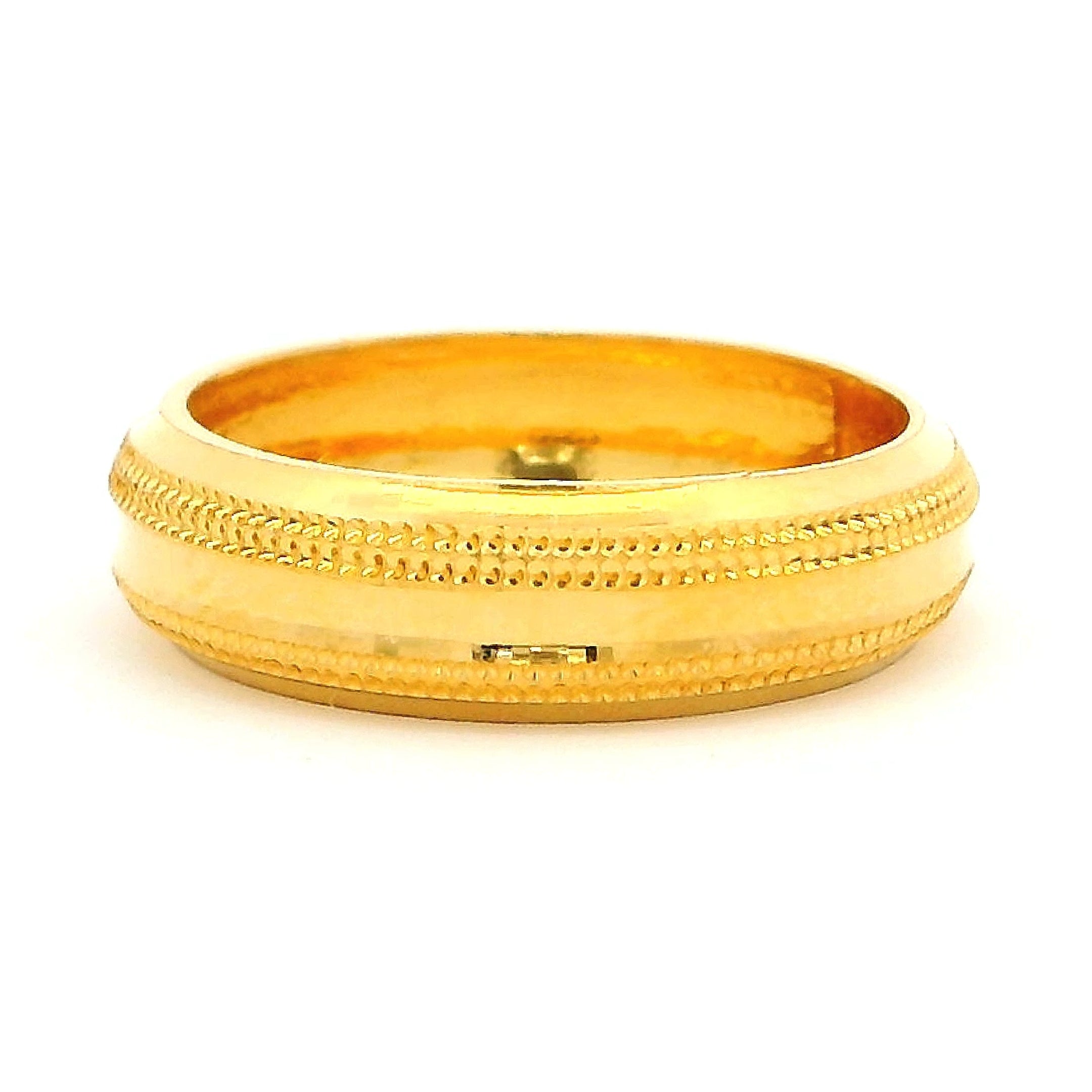 Riveting Shine Gold Band for Men