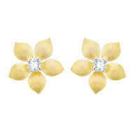 White Blossom 22K Gold Studs For A Minimalistic Look