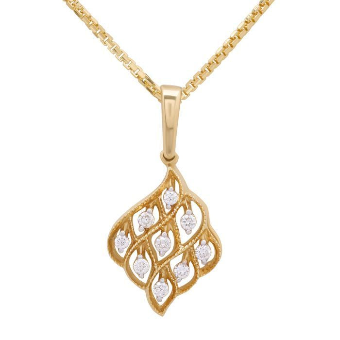 Shimmering Petals Diamond Pendant