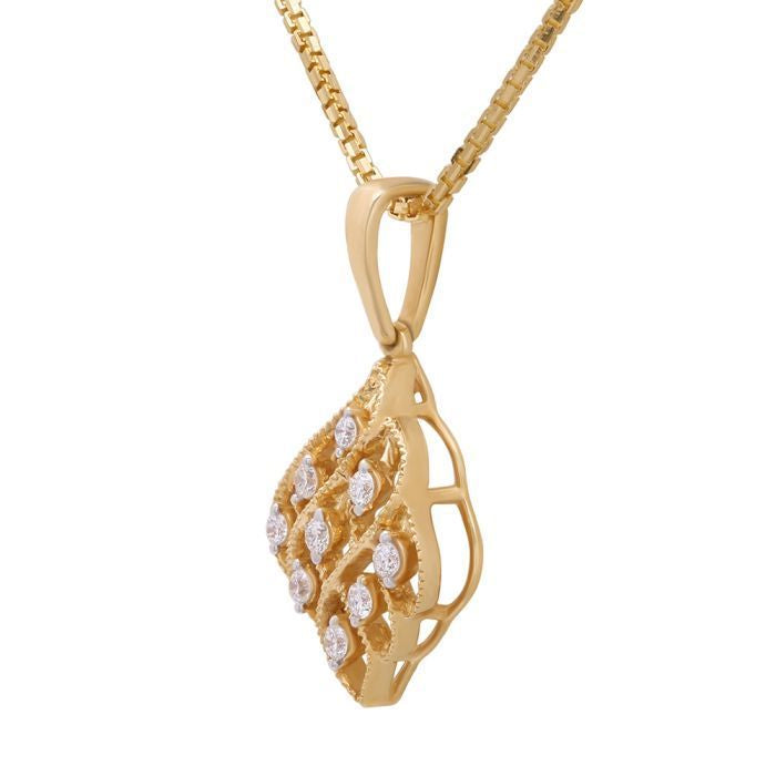 Shimmering Petals Diamond Pendant