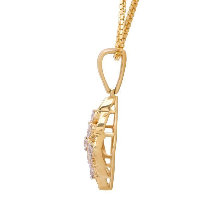 Shimmering Petals Diamond Pendant