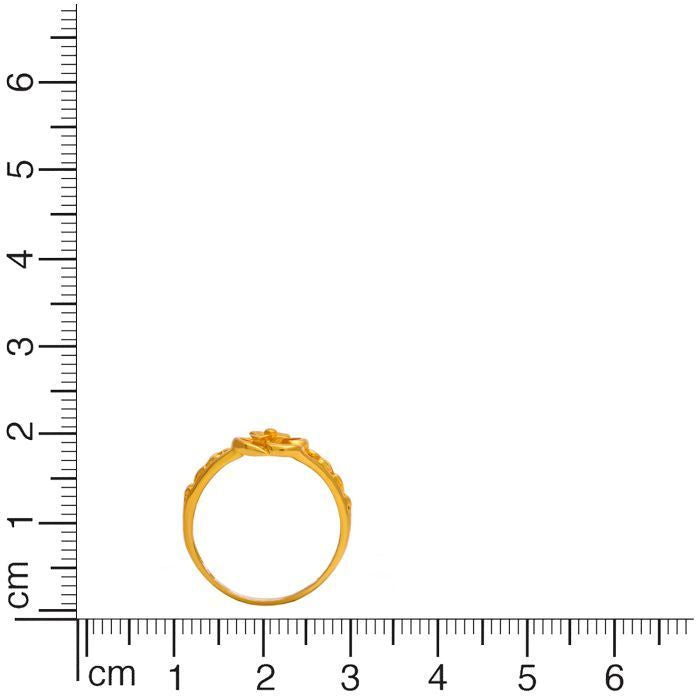 Delicate Rose Motif Gold Ring for Women