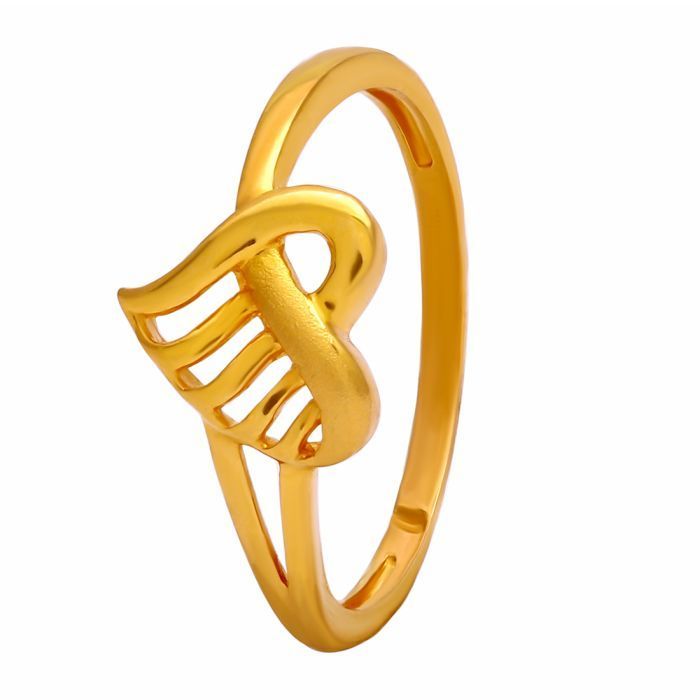 Lustrous Hearts Gold Women Ring