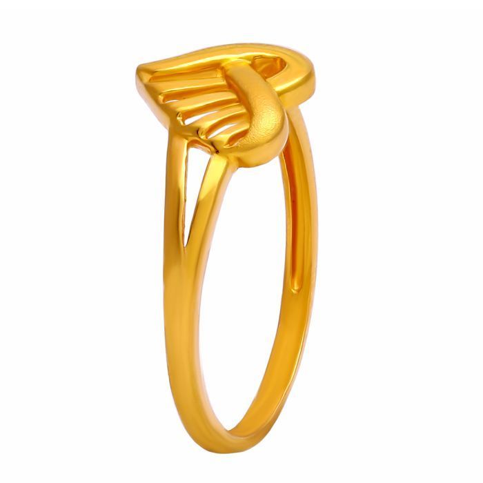 Lustrous Hearts Gold Women Ring