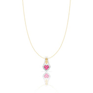 Silver Popup Pink Heart Pendant