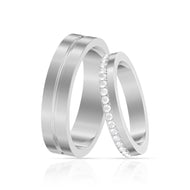 Cherished Moments Silver Couple Bands