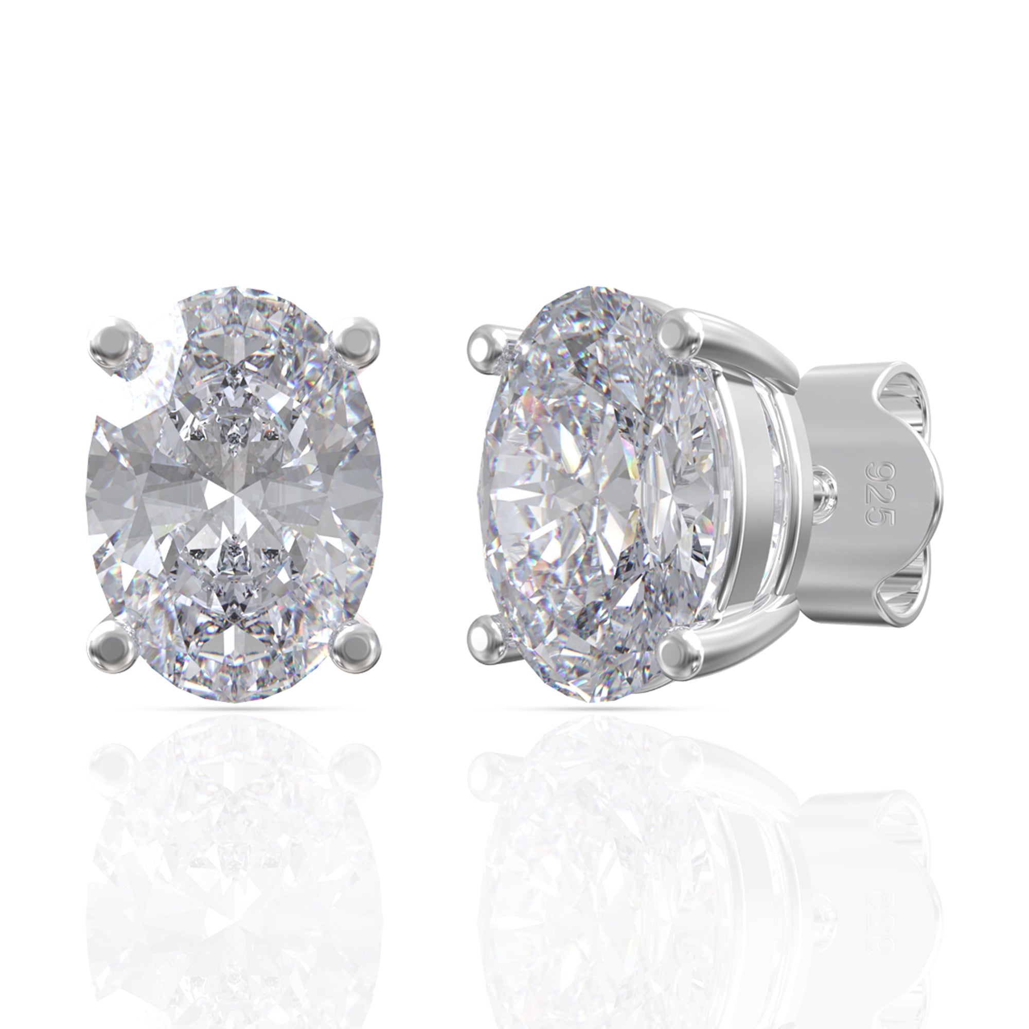 Silver Zircon Elegant Studs