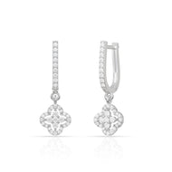 925 Sterling Silver American Diamond Sterling Silver Drop Earrings