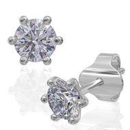 Tiny Sterling Silver Sparkle Studs