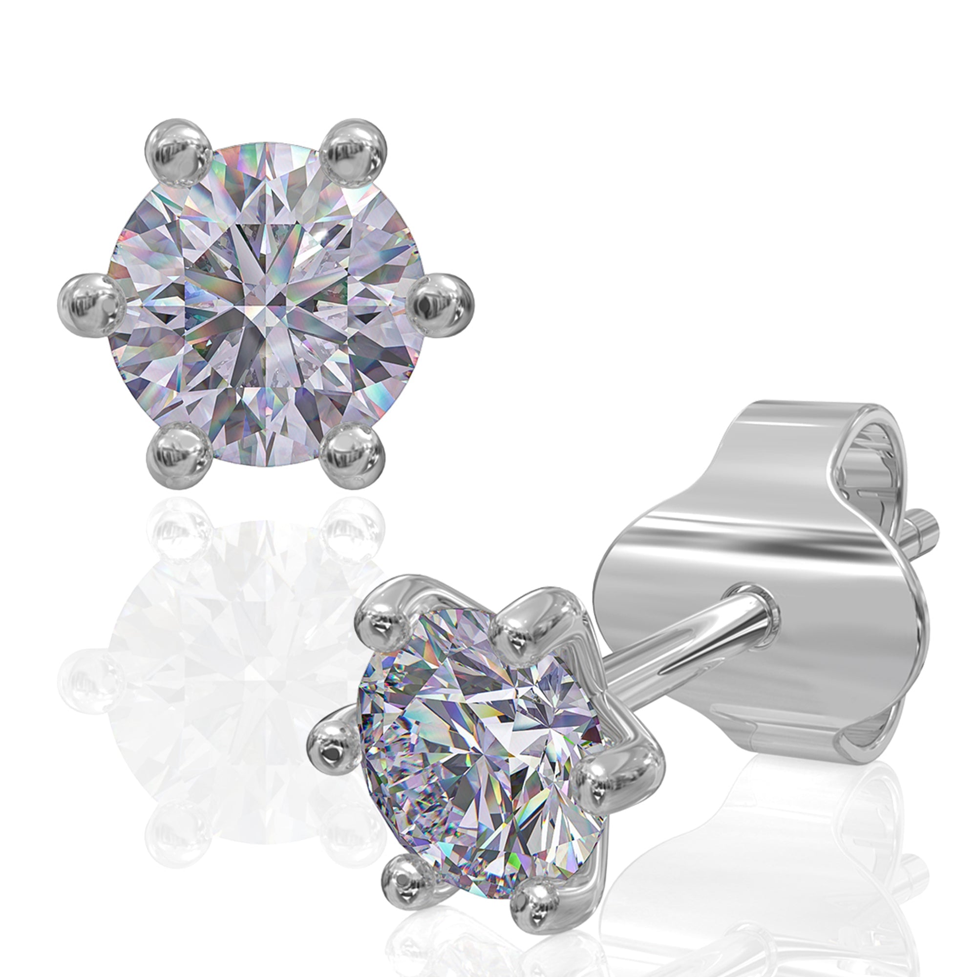 Tiny Sterling Silver Sparkle Studs