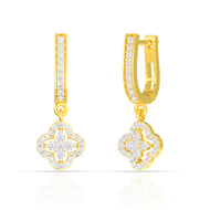 Sterling Silver Hoop Dangle Earrings
