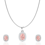 Gleaming Silver Pendant Set