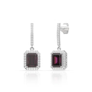 Blooming Red Diamond Droplet Earrings